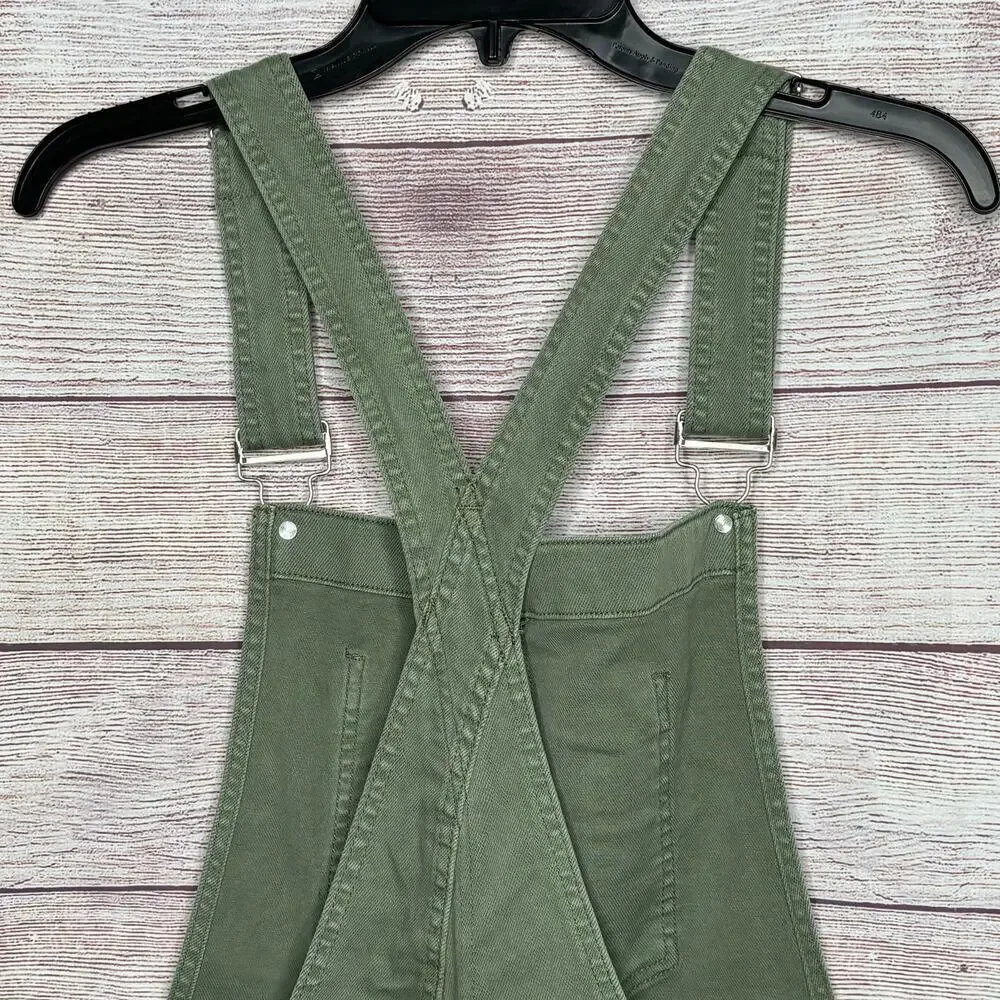 Judy Blue Denim Sage Green Overall Skirt Dress Size Large New - Picture 11 of 12
